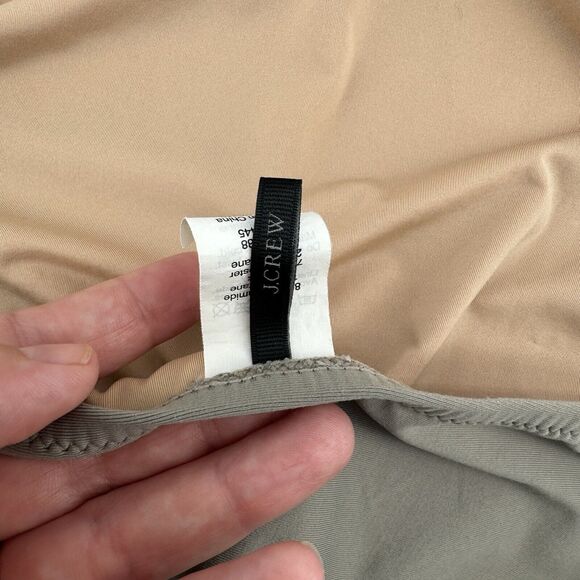 J. CREW B9713 Cutout Halter Monokini Swimsuit Gray Sz 4 One Piece Bathing Suit - Picture 6 of 7